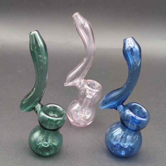 5" Solid Color Simple Glass Bubbler