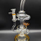10" Egg Perc Showerhead Recycler Water Pipe - amber