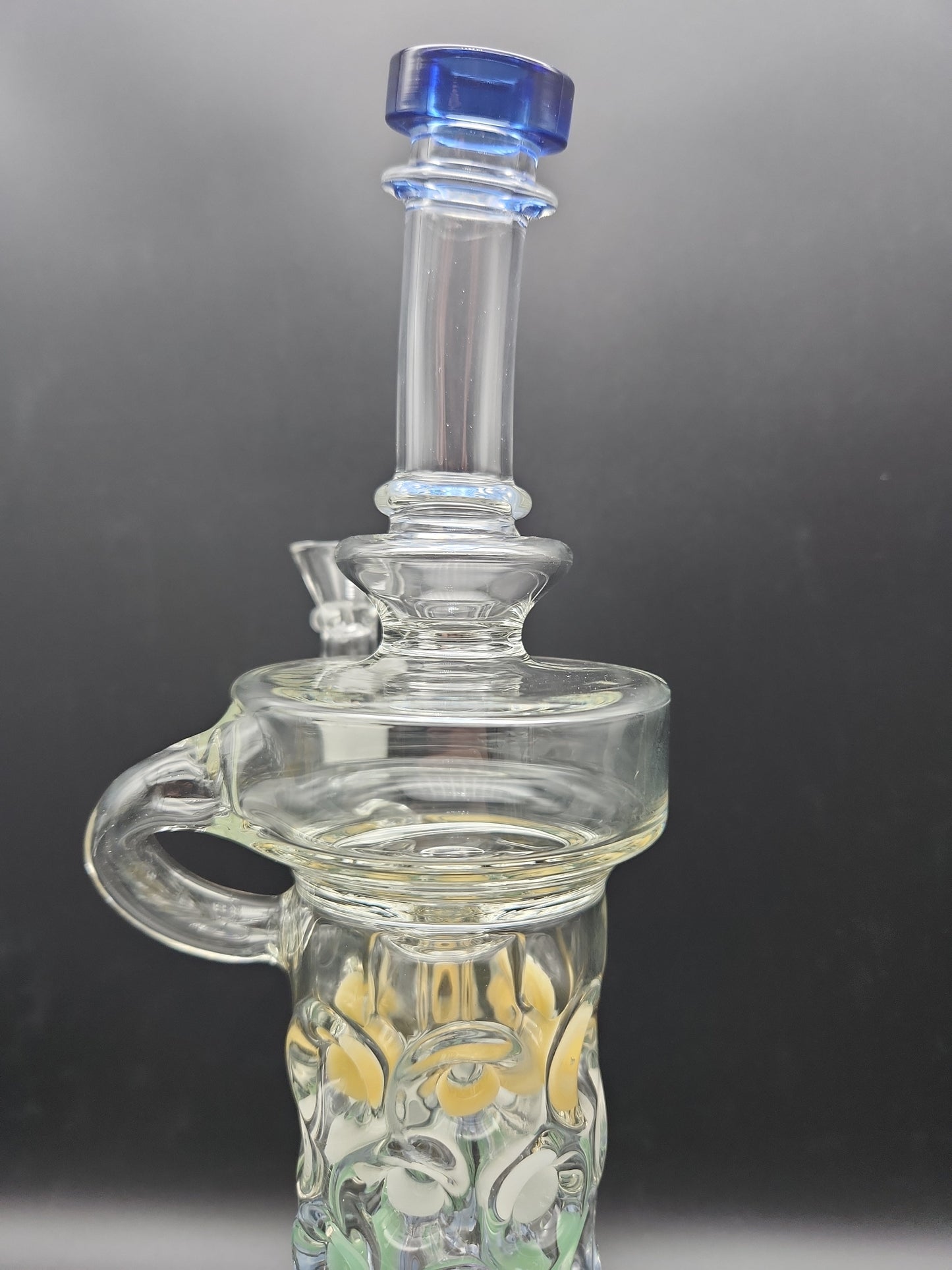 12" Multi Color Swiss Recycler - top of bong