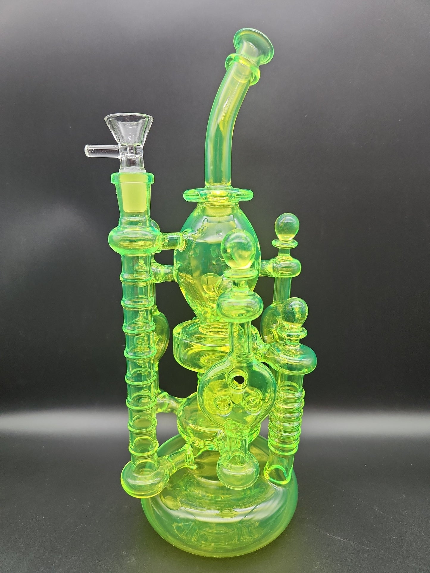 13" Full Color Swiss Castle Recycler green/yellow