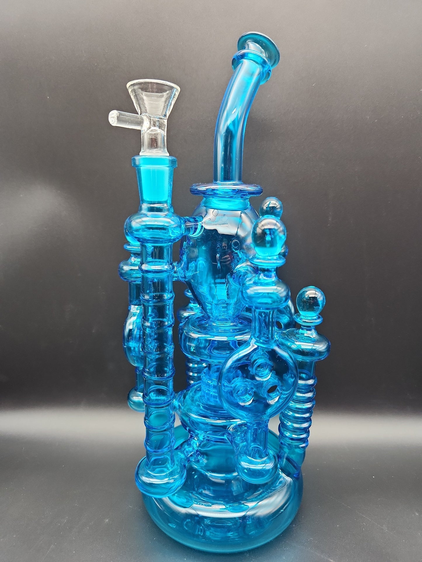 13" Full Color Swiss Castle Recycler blue