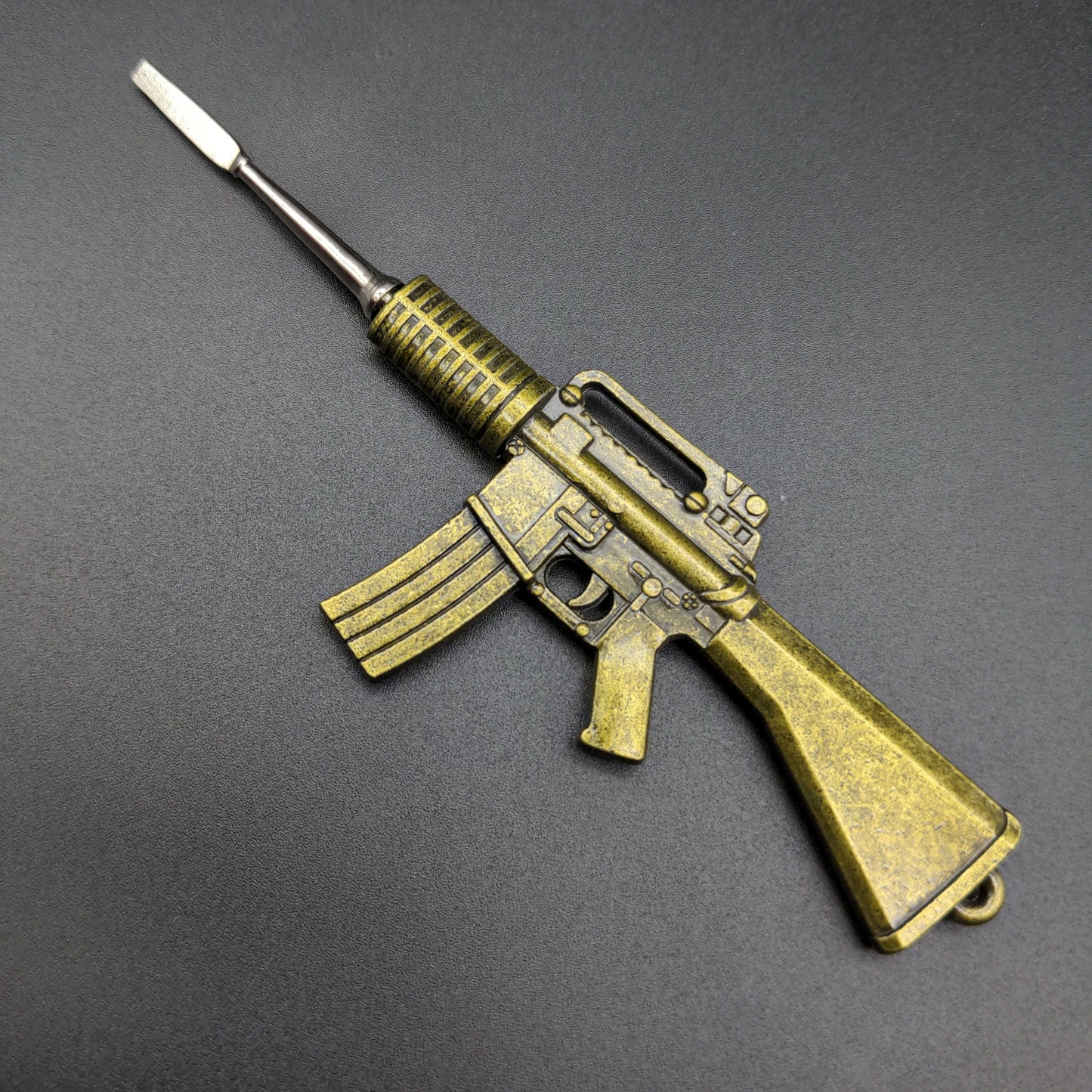 5" Gun Design Metal Dab Tool Assault Rifle