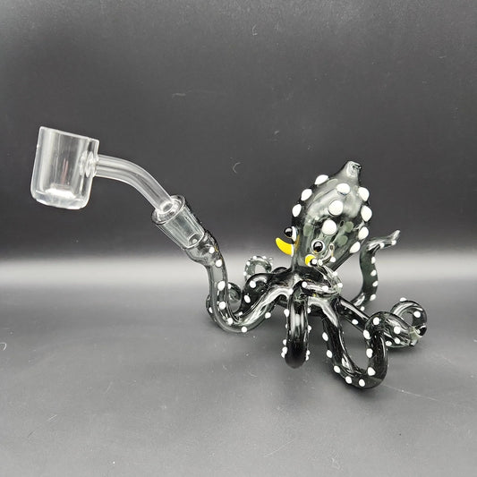 7" Colored Octopus Dab Rig Black