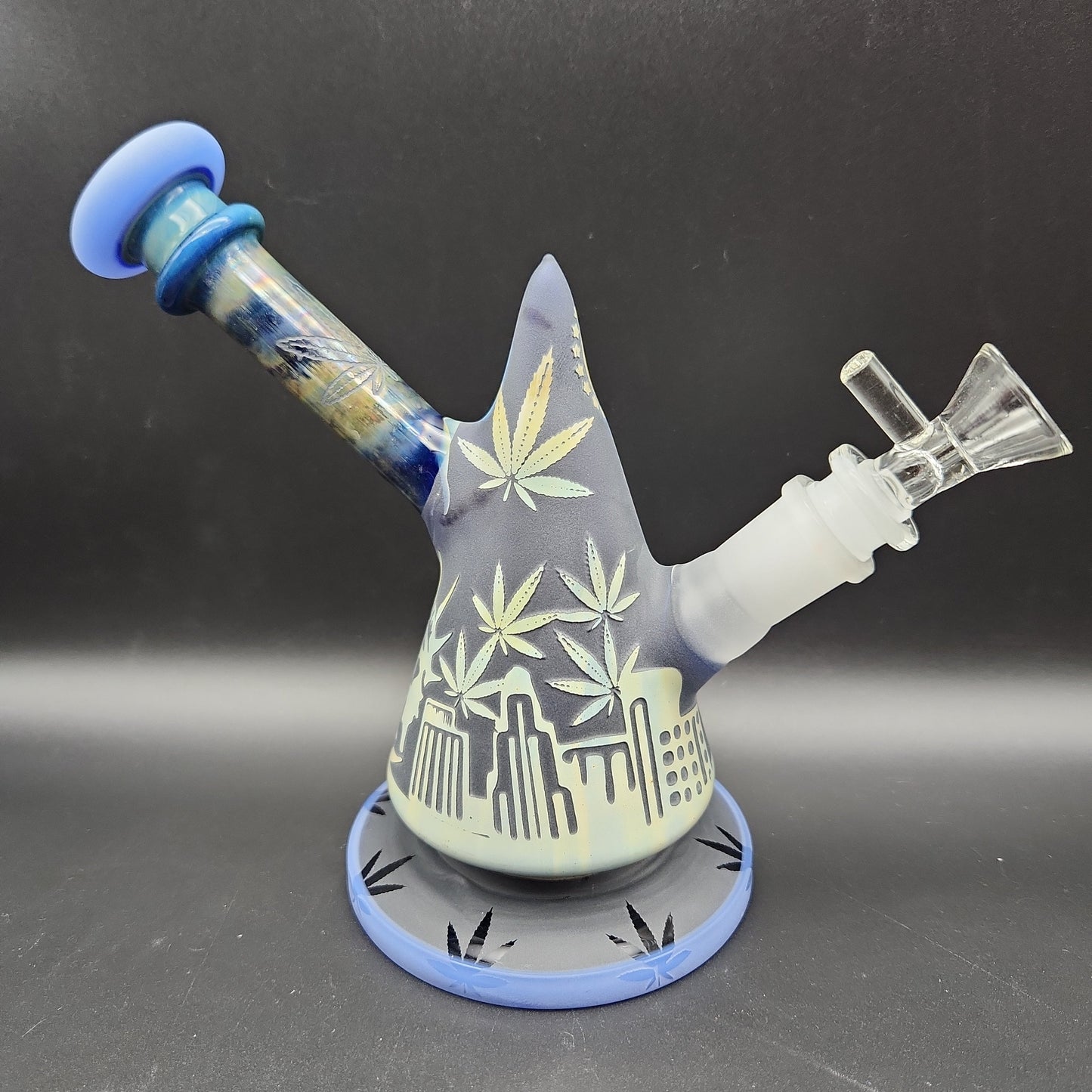 7" Etched Cone Water Pipe
