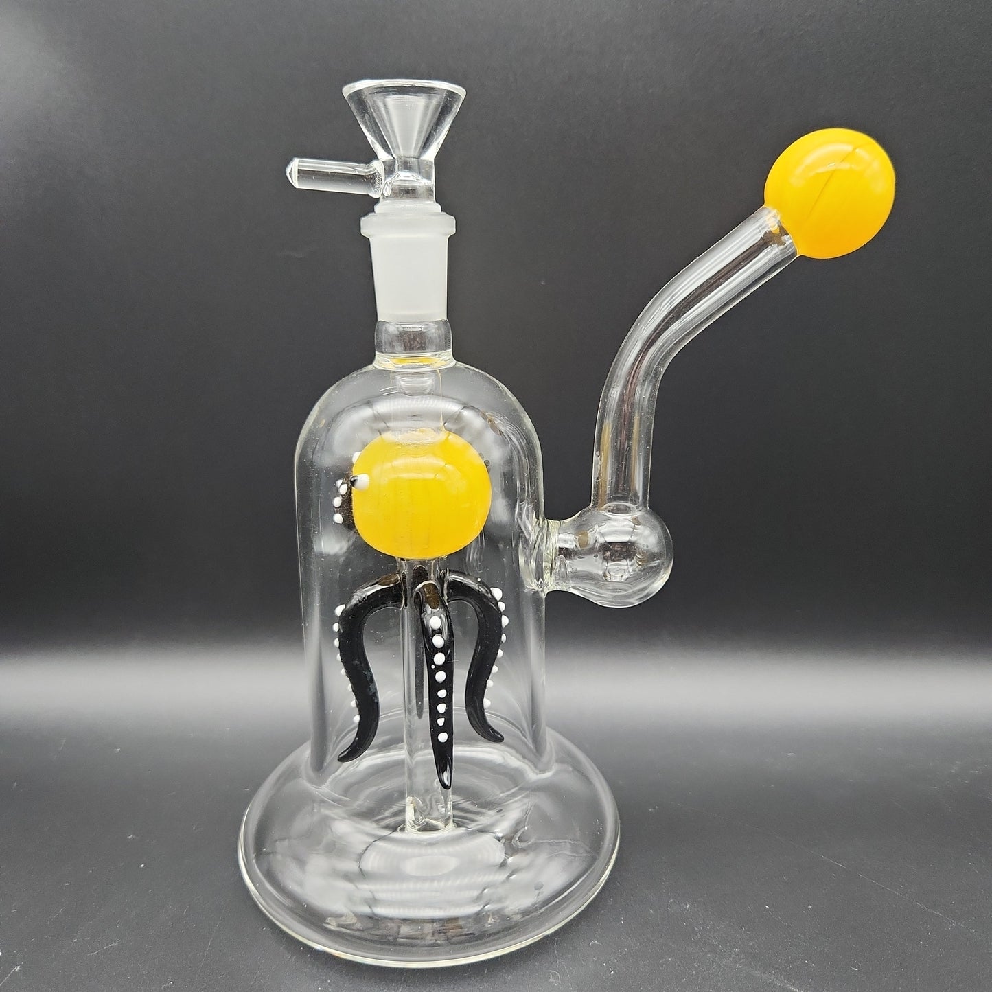 7.5" Upright Friendly Squid Bubbler - yellow