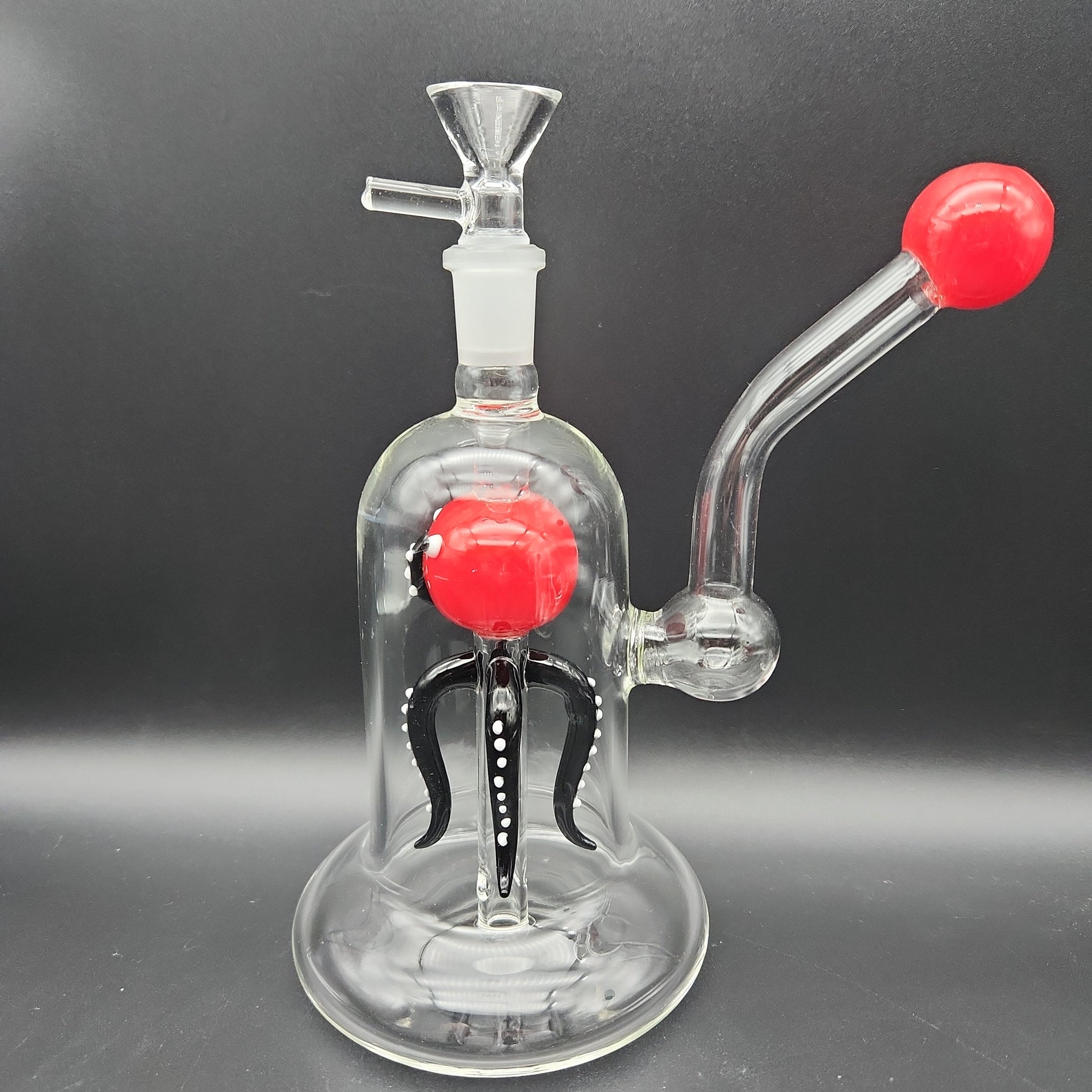 7.5" Upright Friendly Squid Bubbler - red