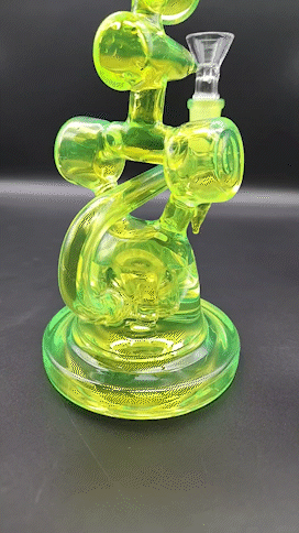 8" Color Glass Pointer Recycler water function video