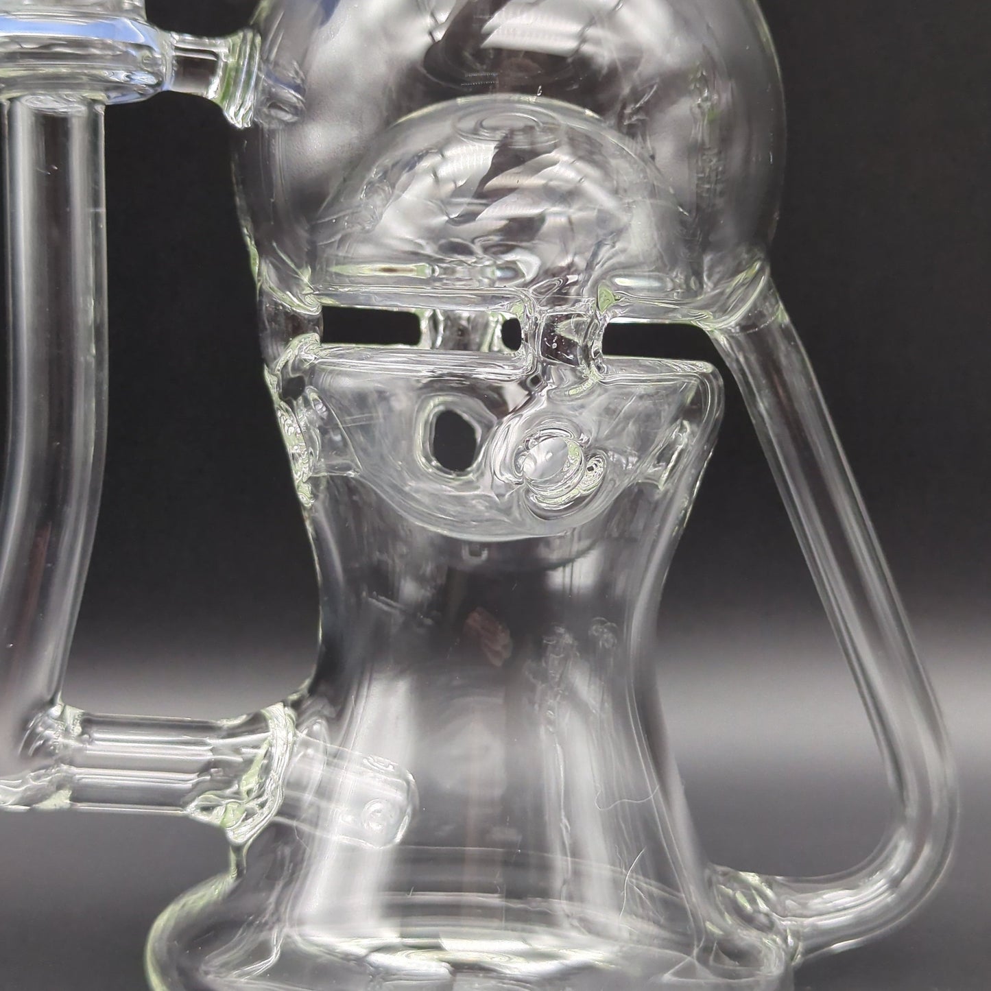 8" Fab Egg Recycler Water Pipe - close up of fab egg