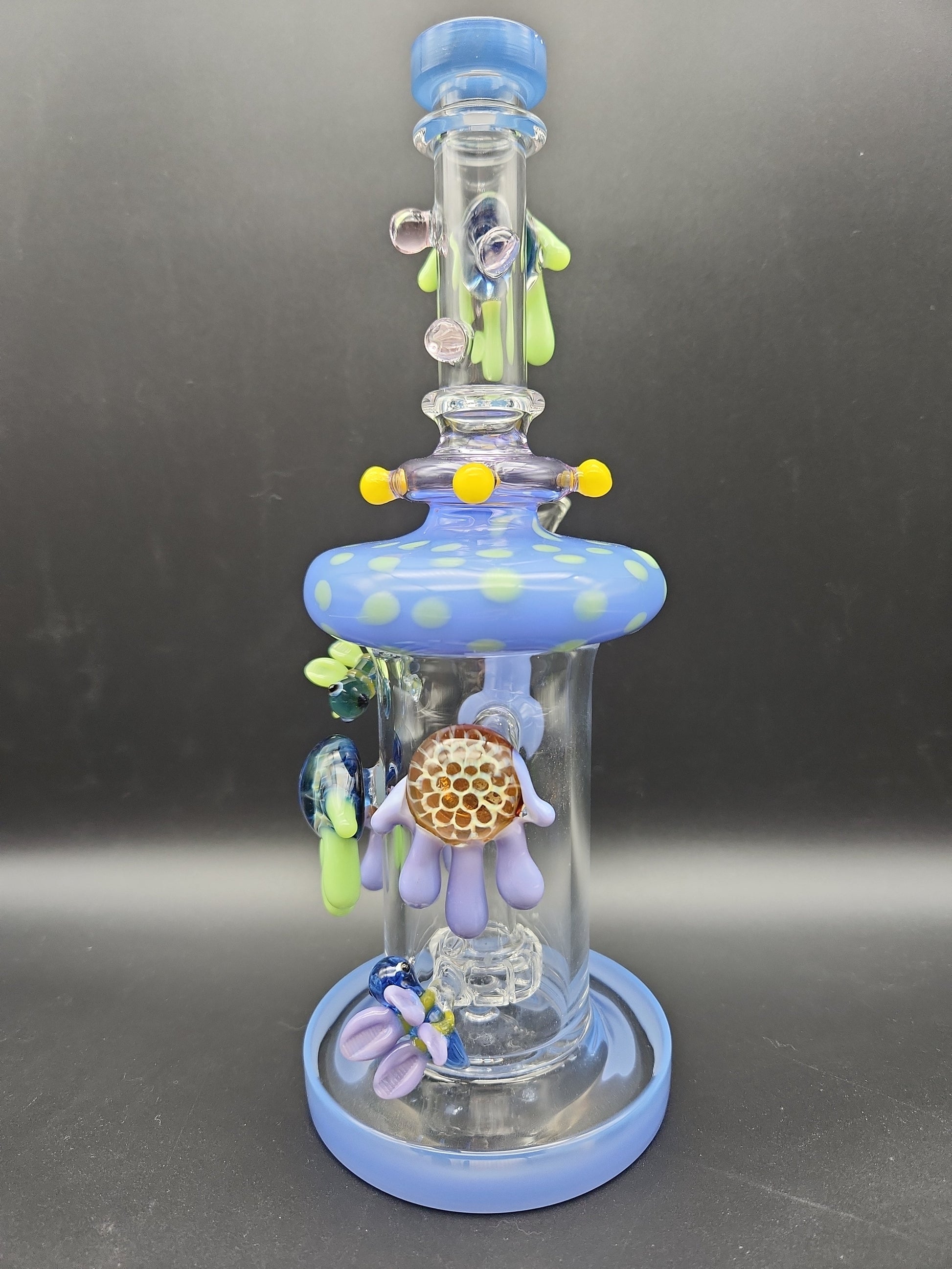 9" Dragonfly Honeycomb Drip Water Pipe back