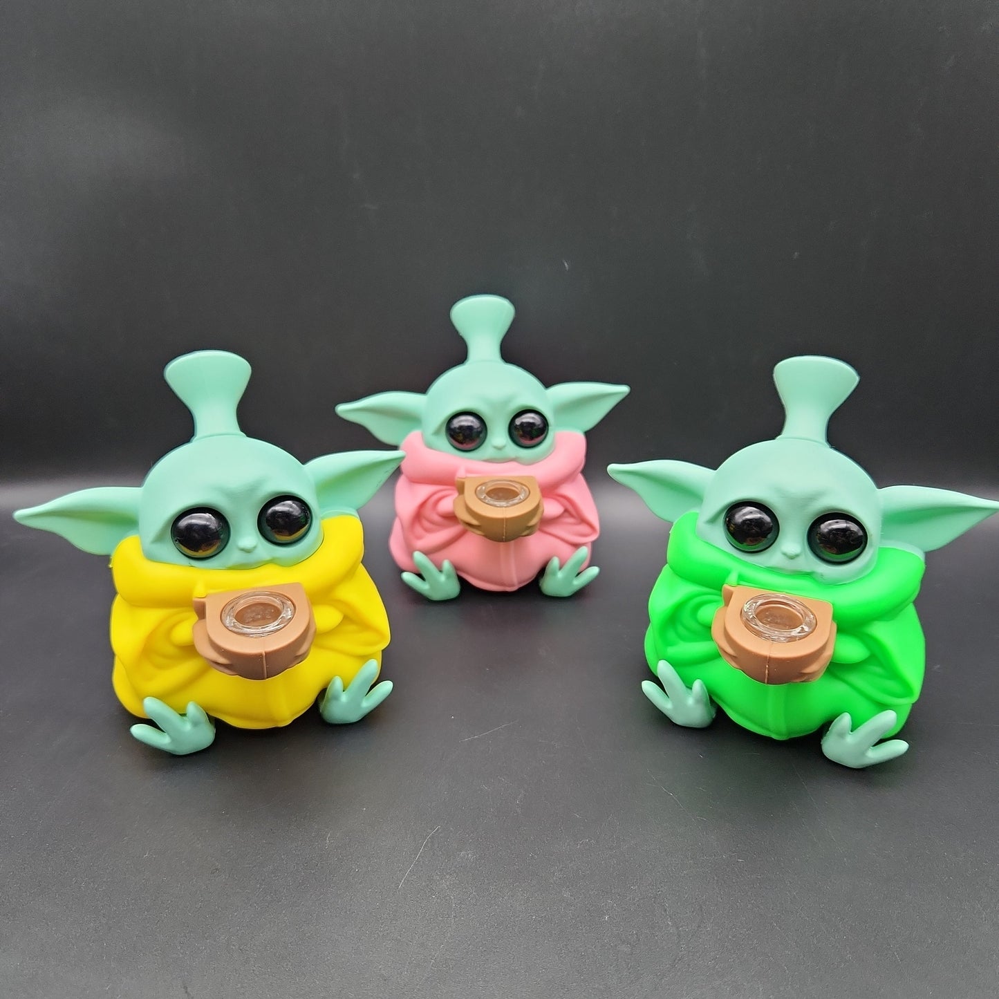 Baby Green Monster Silicone Bubblers