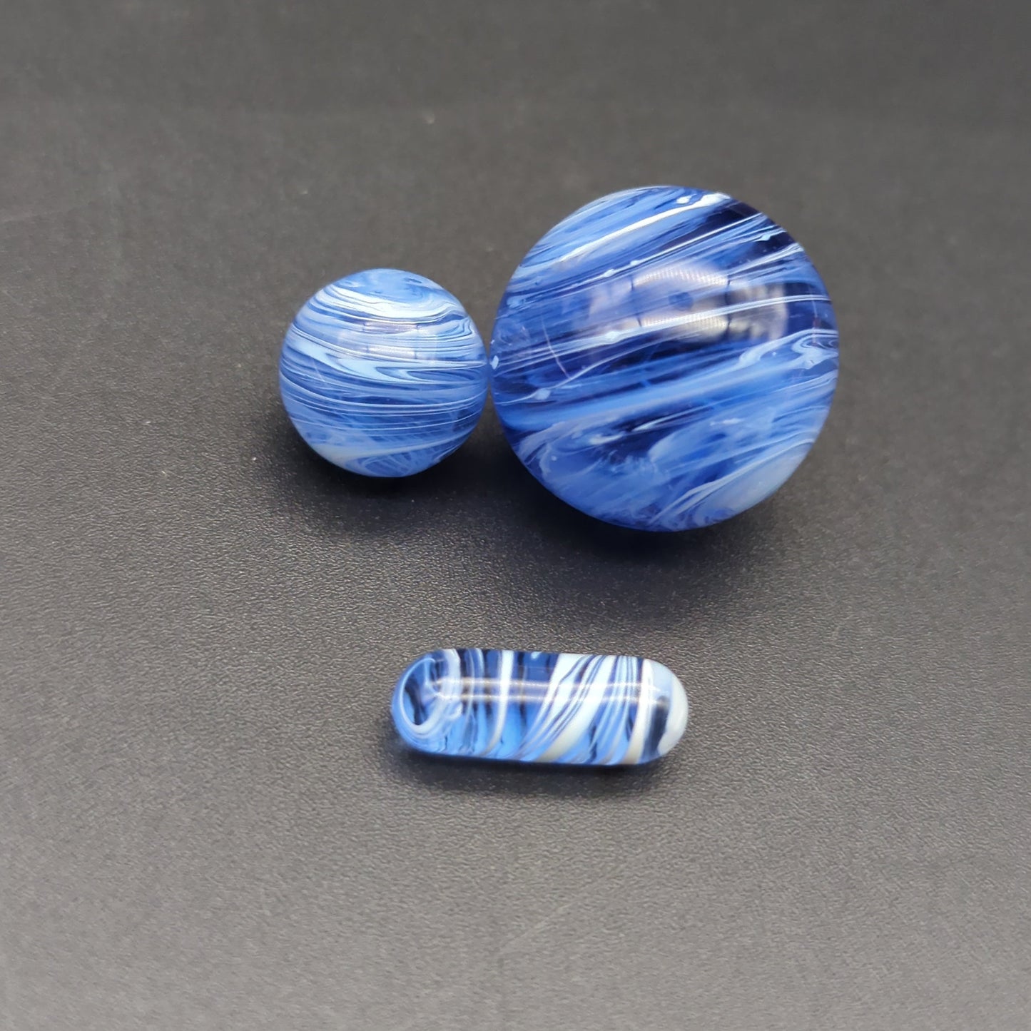 Color Swirl Marble + Pill Set for Terp Slurpers Blue