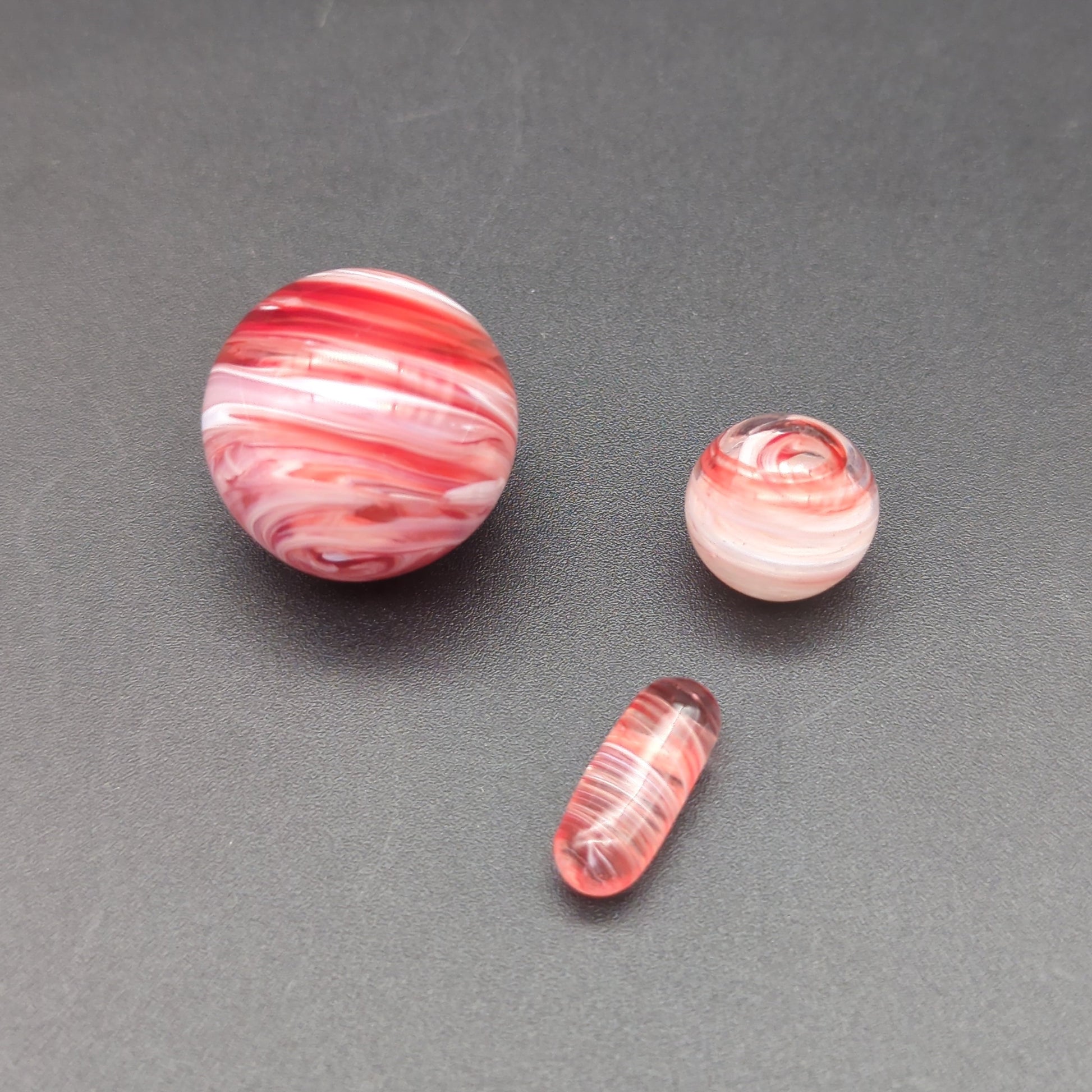 Color Swirl Marble + Pill Set for Terp Slurpers Red