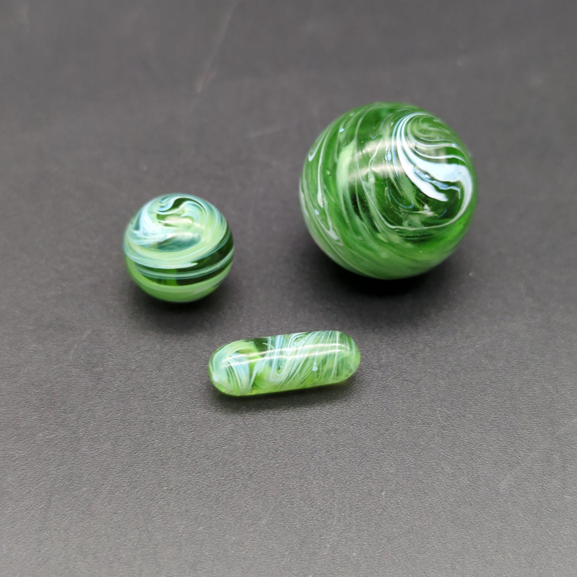 Color Swirl Marble + Pill Set for Terp Slurpers Green