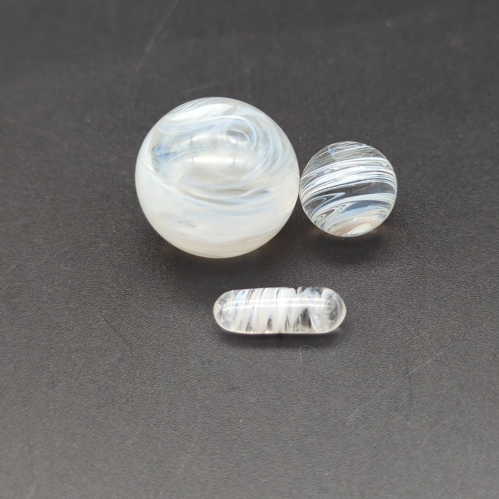 Color Swirl Marble + Pill Set for Terp Slurpers Clear