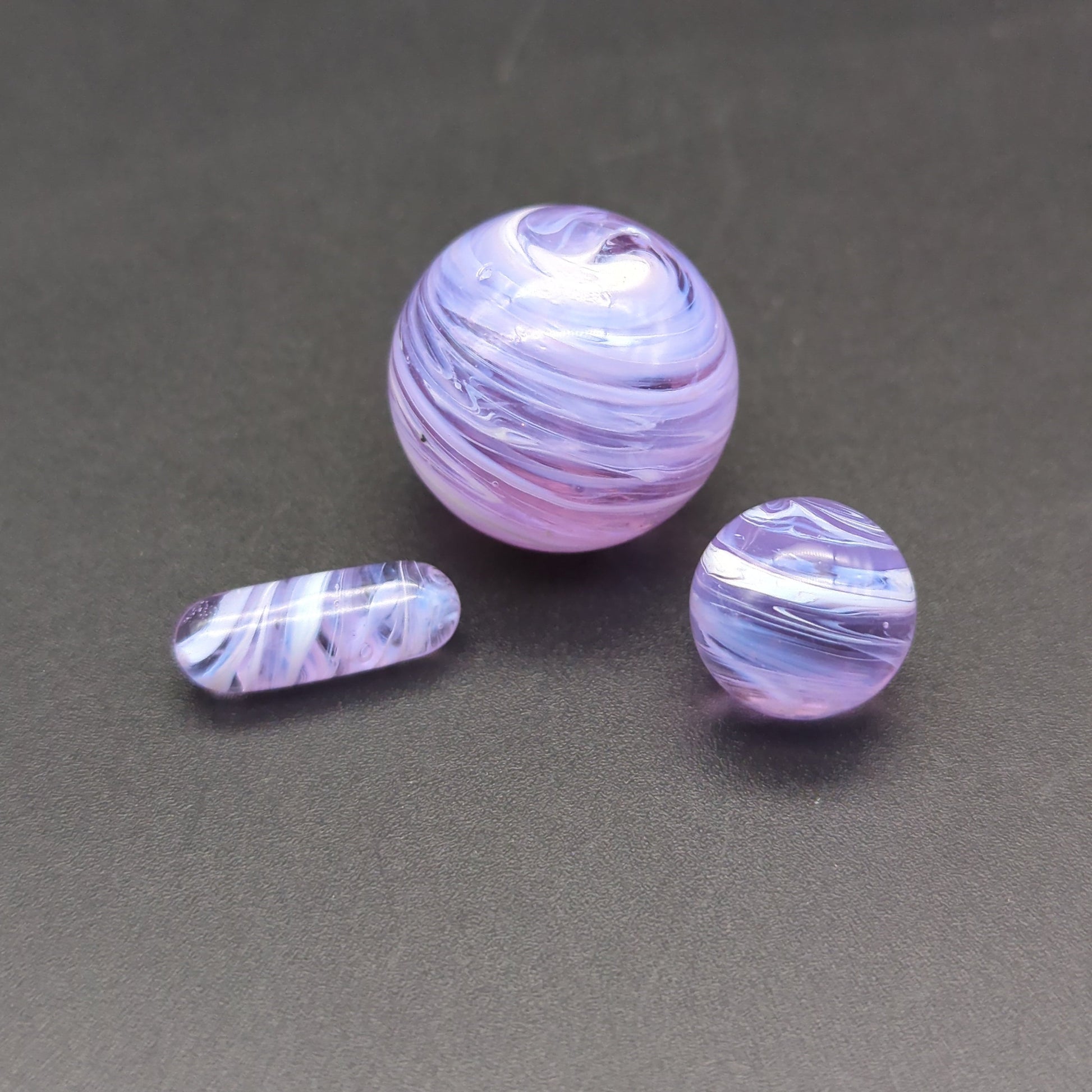 Color Swirl Marble + Pill Set for Terp Slurpers Purple