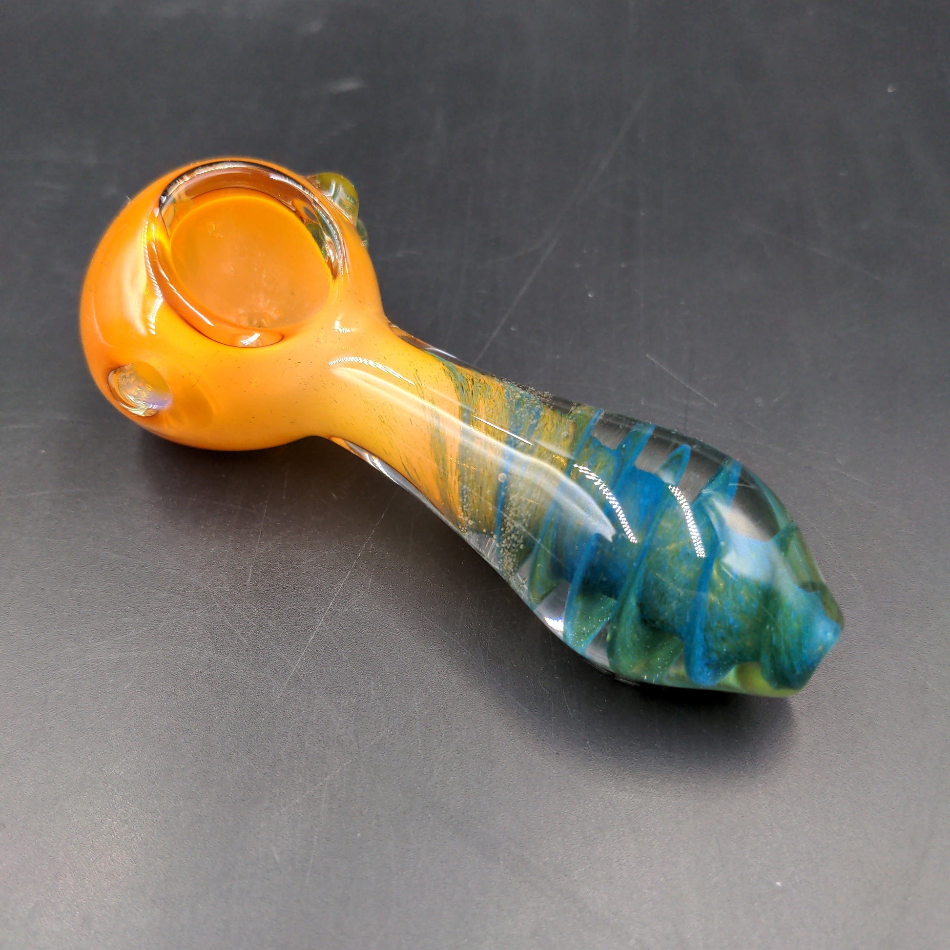 Desert Oasis Glass Hand Pipe w/ Marbles | 4.25"