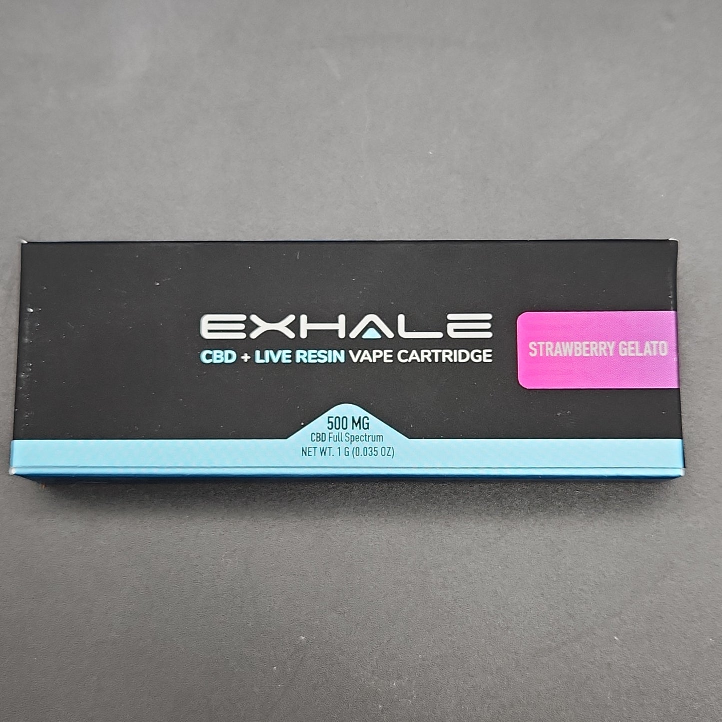 EXHALE CBD + Live Resin Vape Cartridges 1g Strawberry Gelato