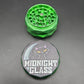 Midnight Glass Diamond Carved Grinders - Green