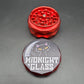 Midnight Glass Diamond Carved Grinders - Red