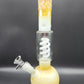 Milky Fade Water Pipe w/ Coil Perc | 11.75" yellow 