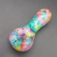 Rainbow Pebble Color Hand Pipe 4" top view