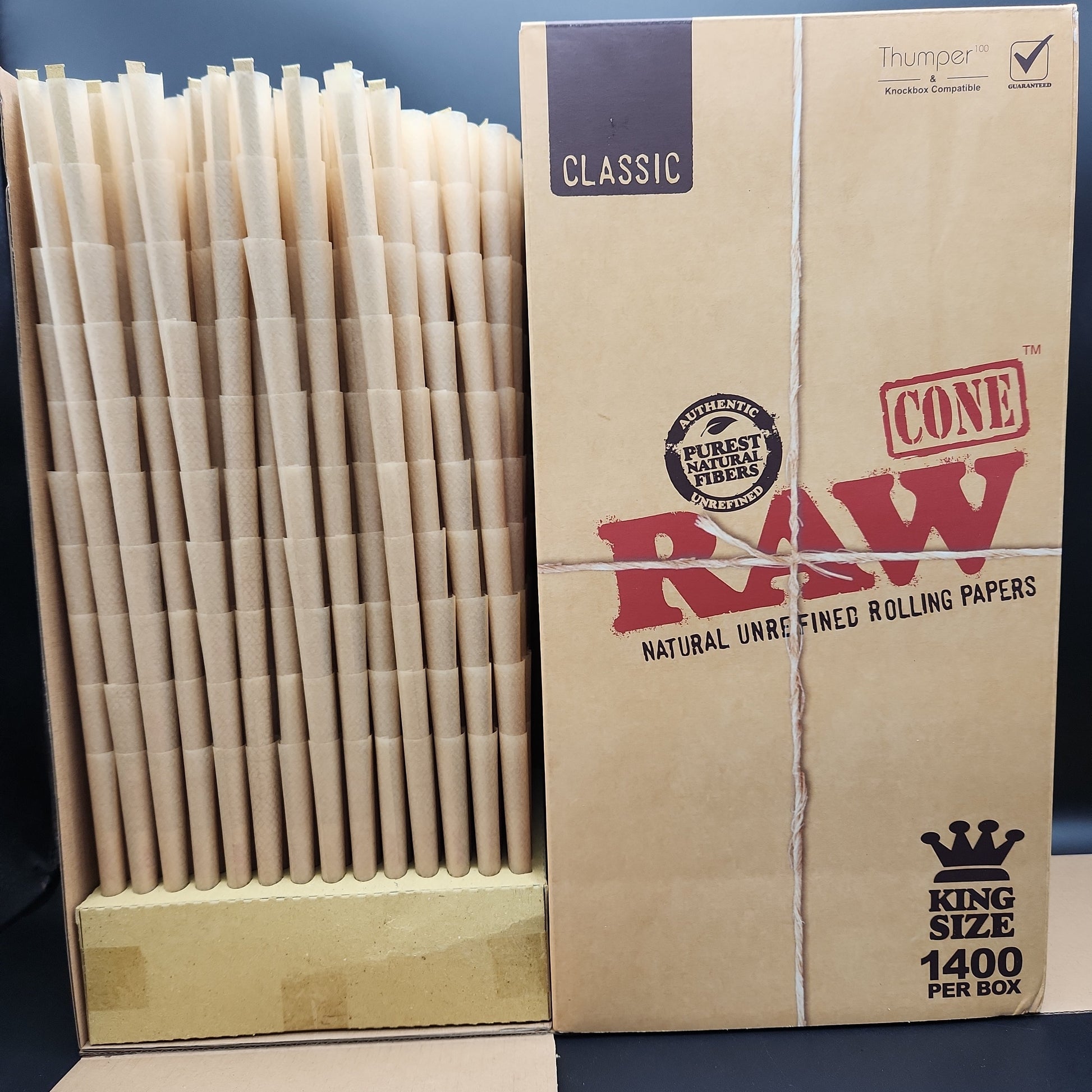 RAW Classic King Size Cones 1400 Box