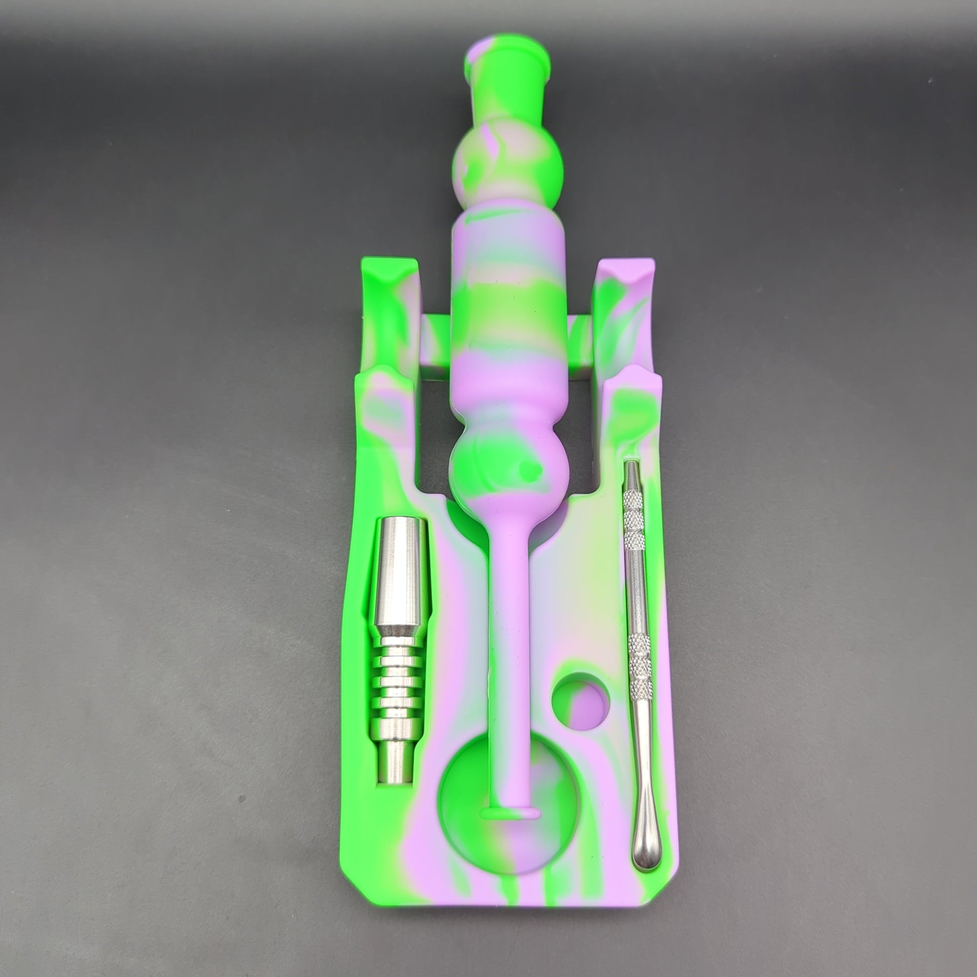 Silicone Nectar Collector and Stand assembled