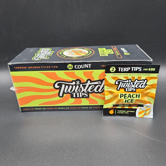 Twisted Tips - Flavored Filters - Box of 24 - Peach Ice