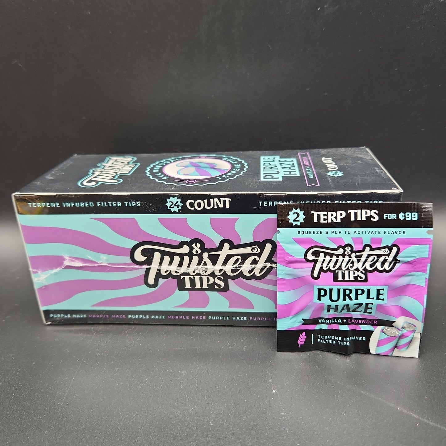 Twisted Tips - Flavored Filters - Box of 24 - Purple Haze